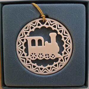 Lenox China Locomotive Train Tree Ornament in Box Yuletide Collection
